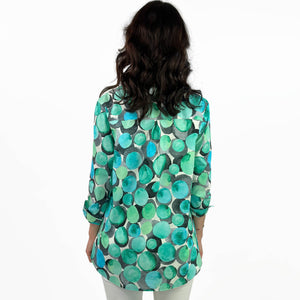 Oversizebluse Tina grün Rückenansicht