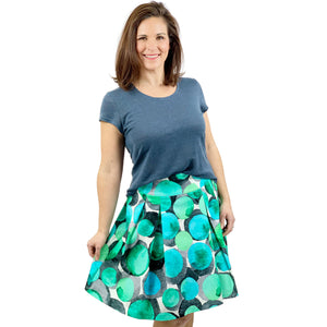 Faltenrock Tina türkis