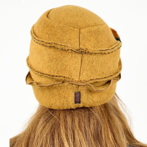 Mütze Wolke gelb von hinten