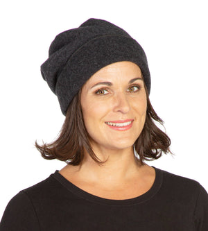 Beanie Mütze Wolke grau Vorderansicht