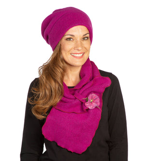 Beanie WOLKE pink mit Schal