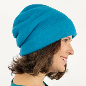 Beanie Wolke türkis Seite