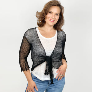 Bolero schwarz geknotet