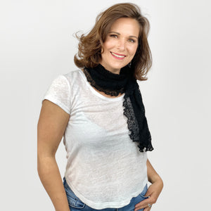 Bolero schwarz als Schal