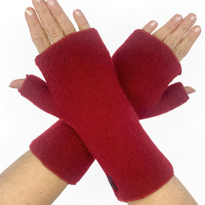 Daumenstulpe Wolke rot