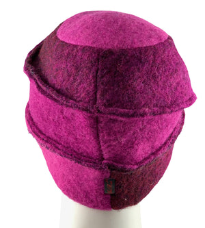 Duo-Mütze FABRICIA pink Rückansicht