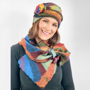 Duo-Mütze PICA mit Steckschal