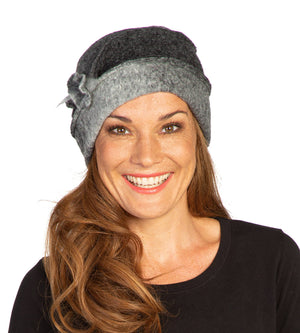 Duo-Mütze FABRICIA grau Vorderansicht
