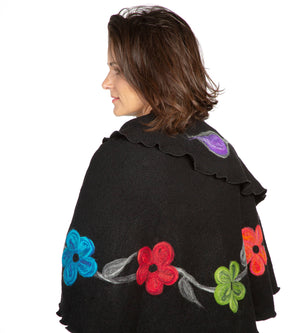 Poncho Paula über Schulter Rückansicht