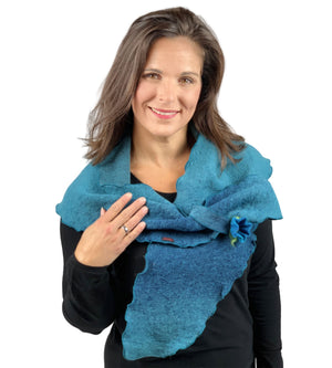 Steckschal XL Fabricia türkis