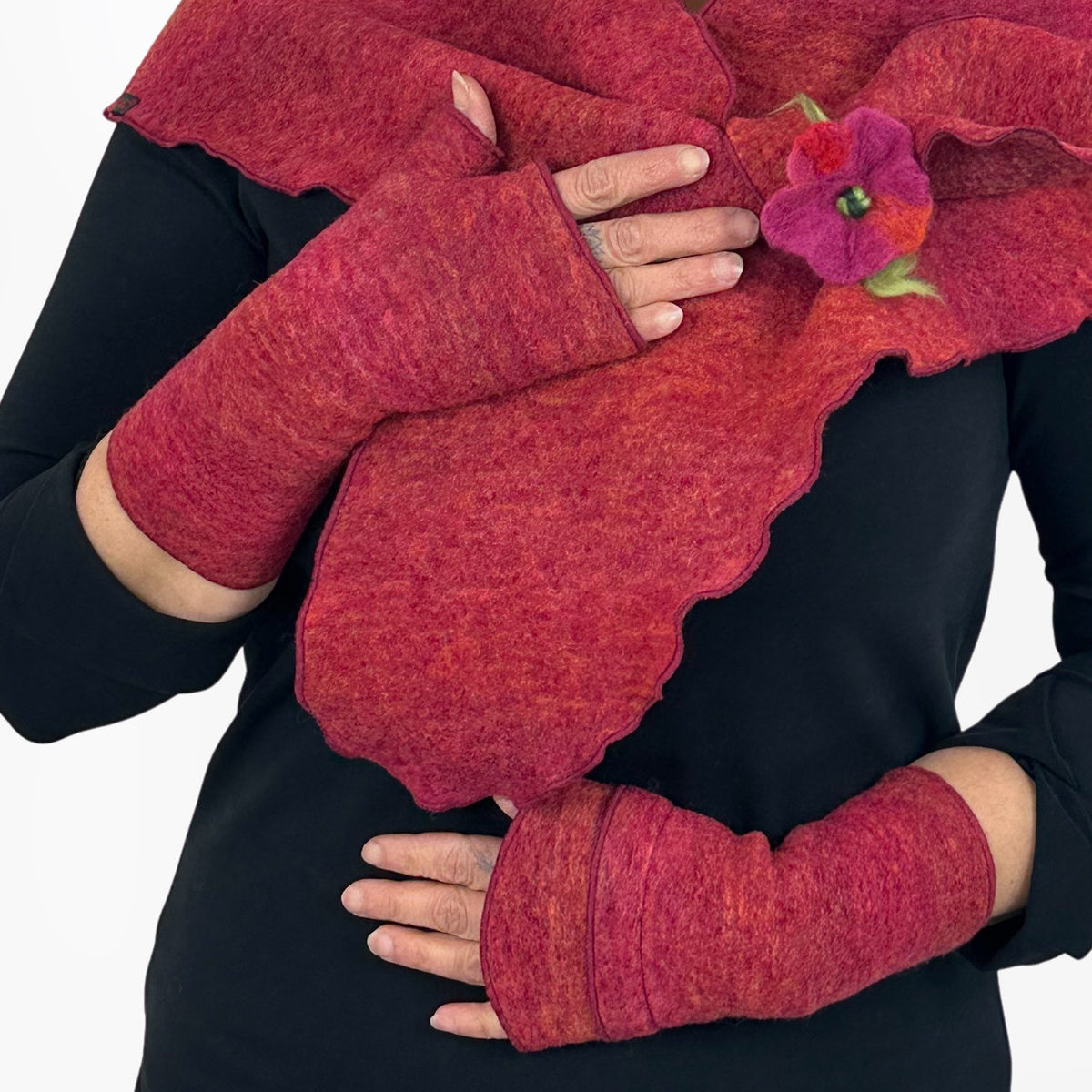 Daumenstulpe Wolke rosa