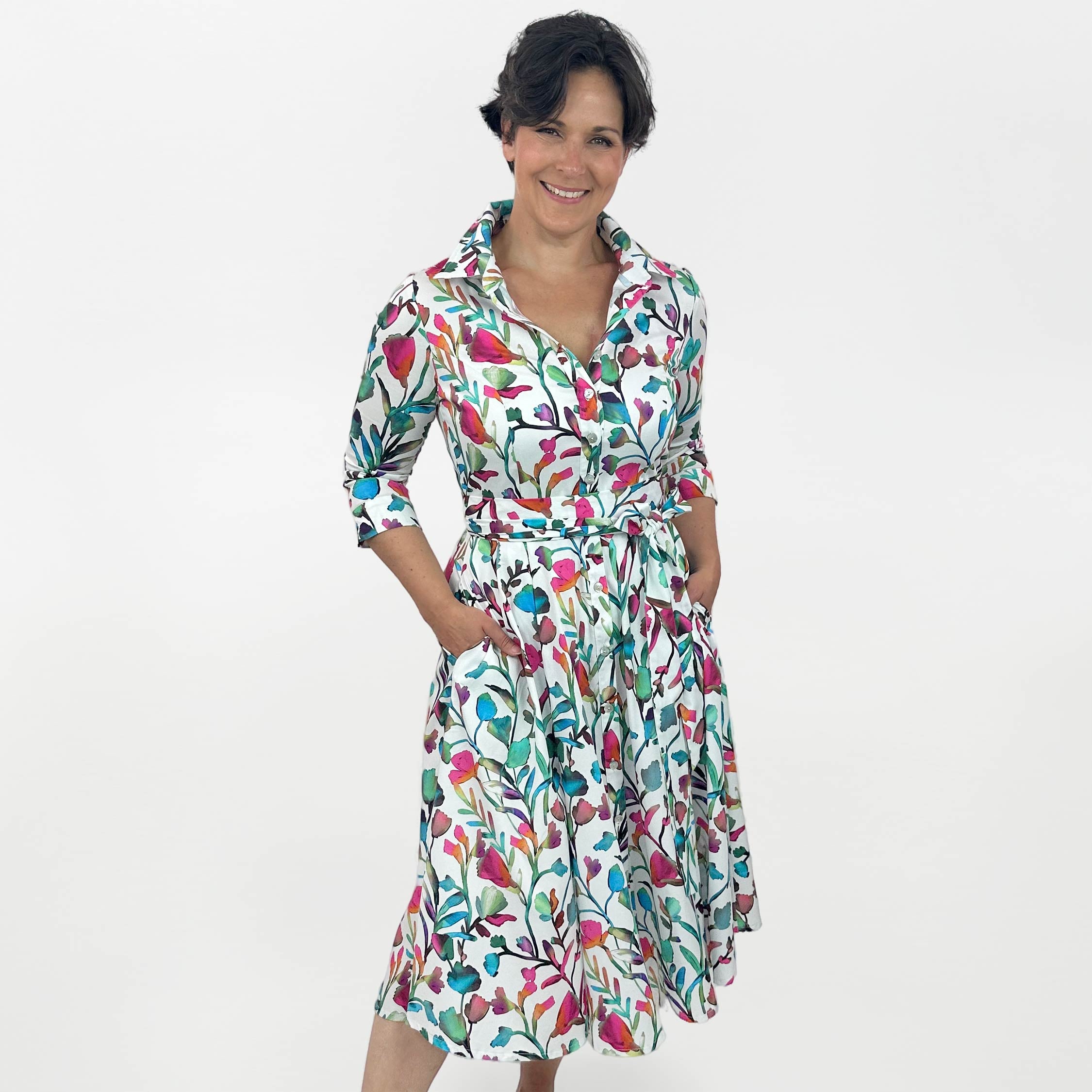 Blusenkleid Tina aqua