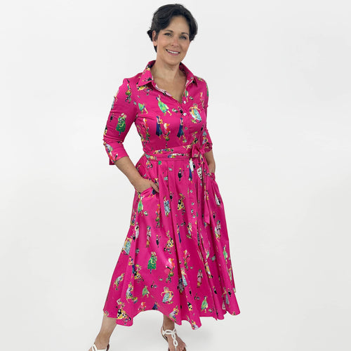 Blusenkleid Weibsbilder pink