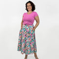 Faltenrock Tina lang rose
