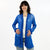 Longjacke Irini blau offen