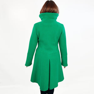 Mantel IRMI grün, Rückenansicht