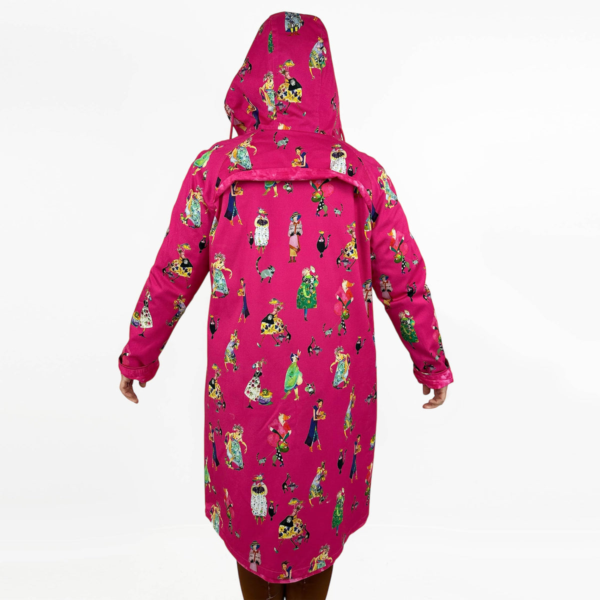 Wind- & Wetterjacke Weibsbilder pink Rückseite