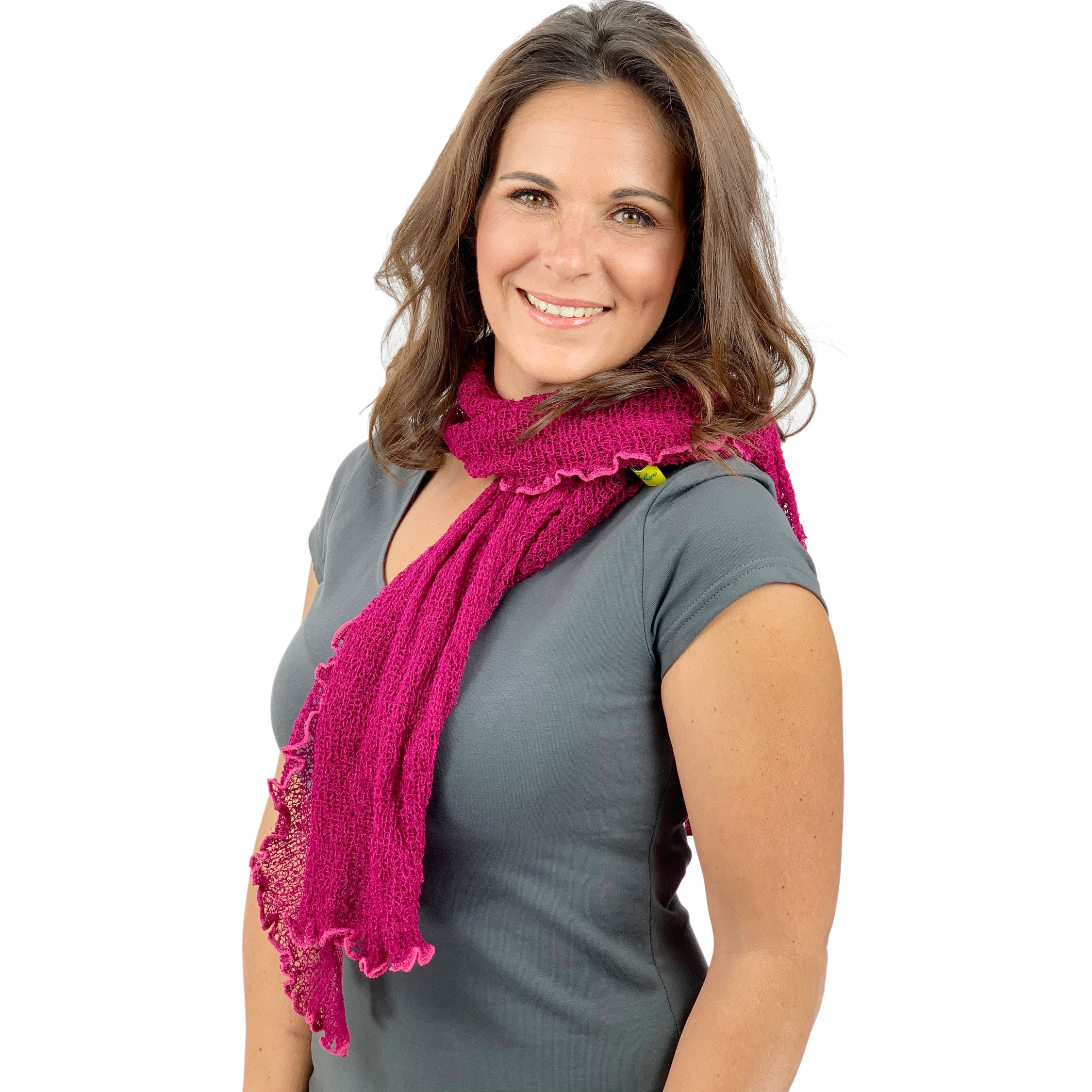 Bolero pink als Schal
