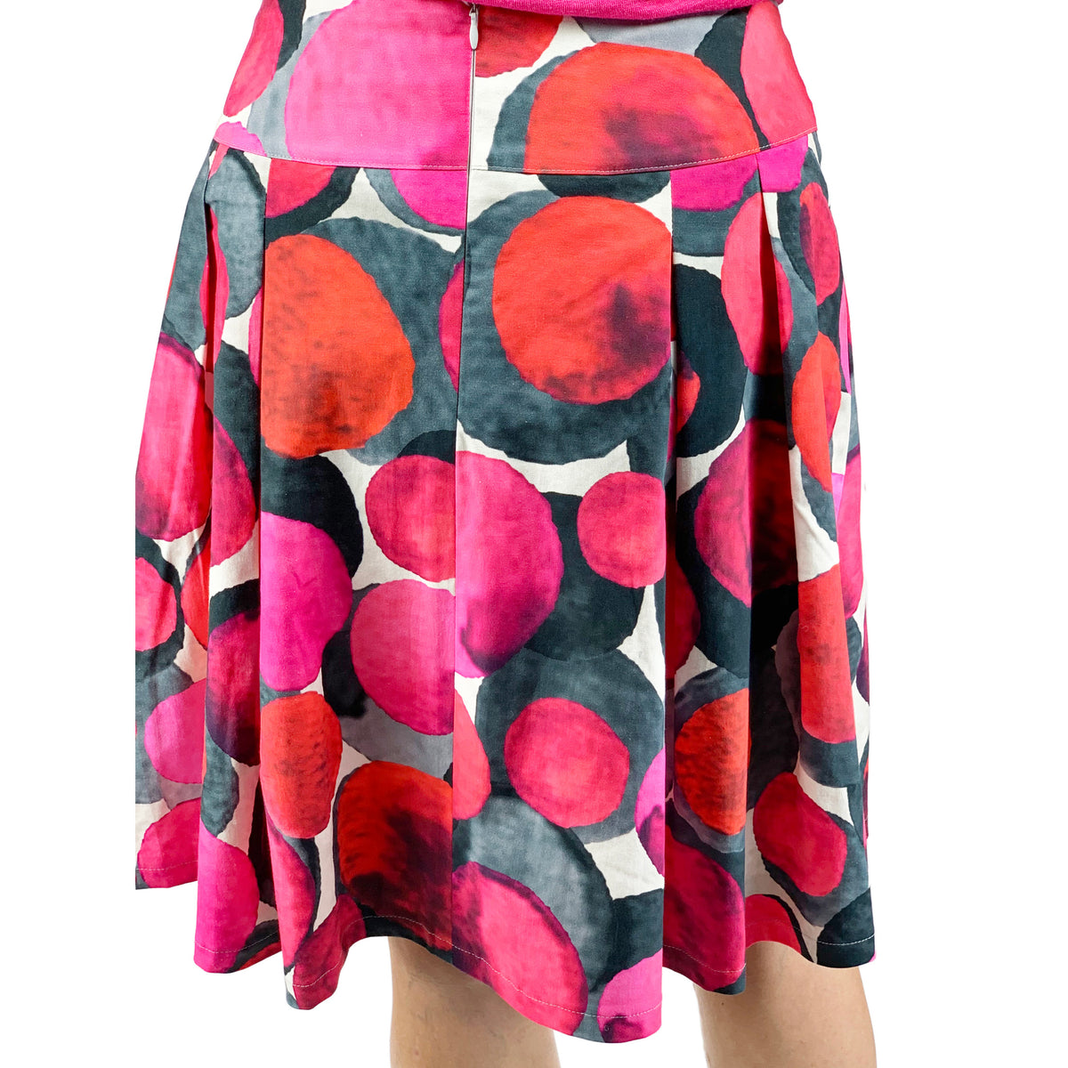 Faltenrock Tina pink Rückansicht