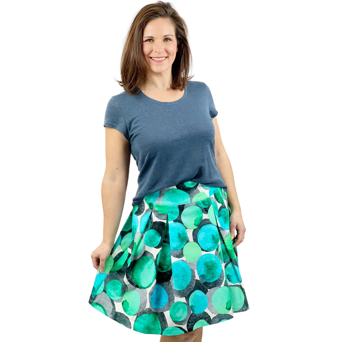 Faltenrock Tina türkis