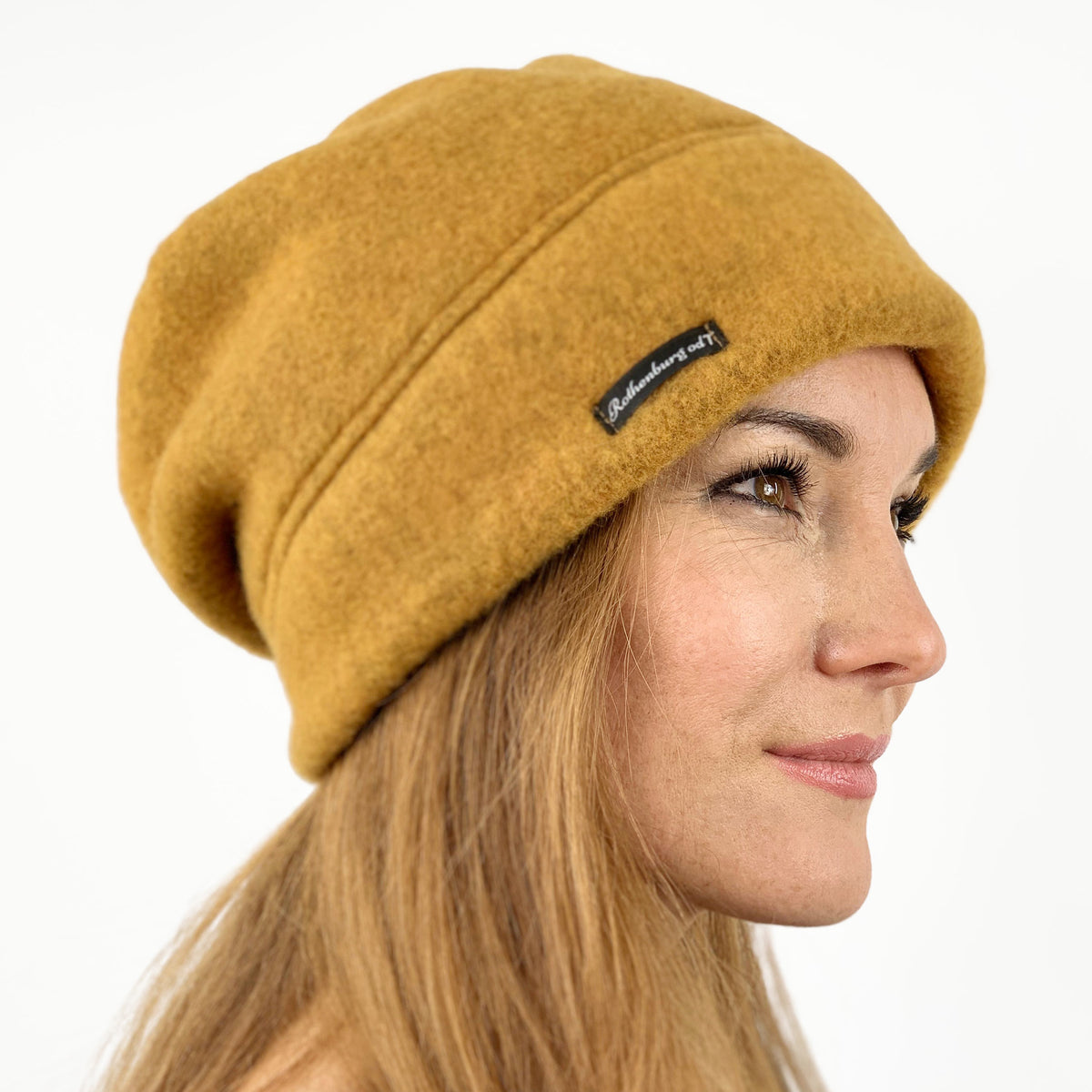 Beanie Wolke gelb Seite