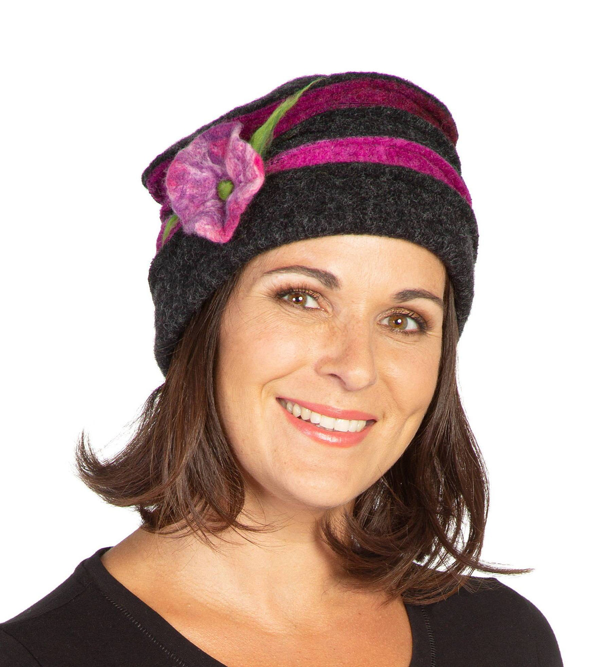 Biesen-Mütze FABRICIA pink