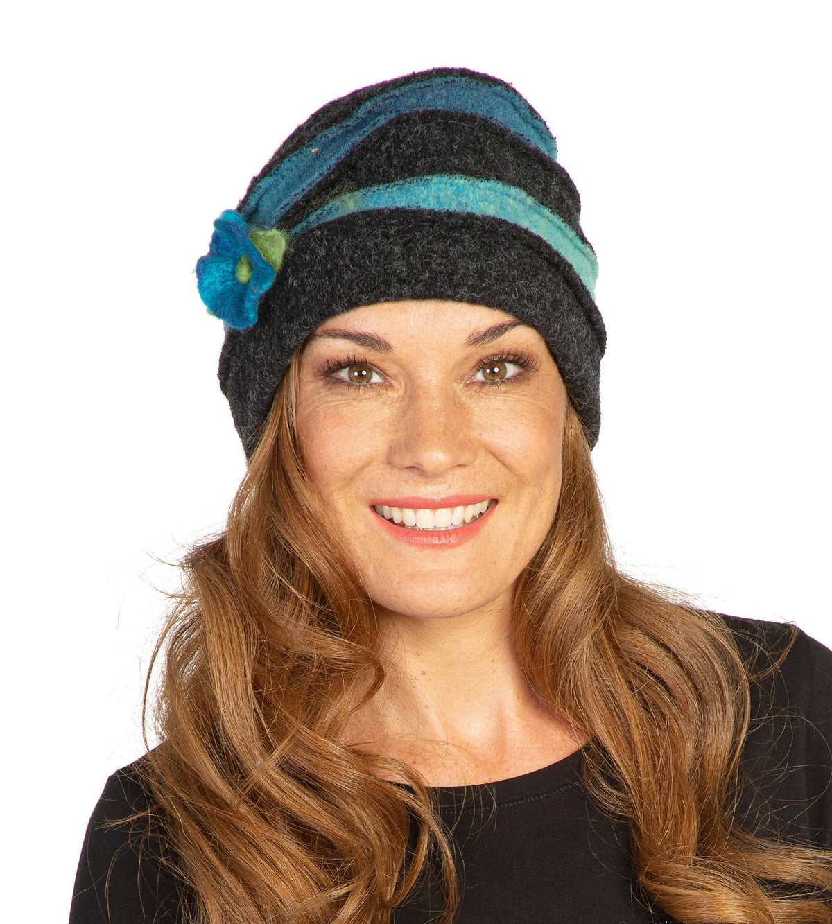 Biesen-Mütze FABRICIA türkis