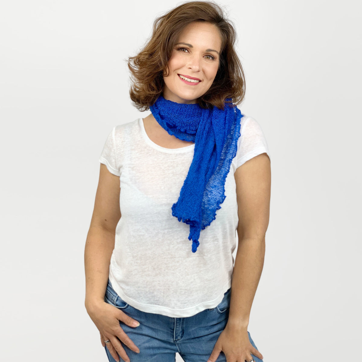 Bolero royal als Schal