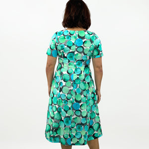 A-Kleid TINA smaragd Rückenansicht