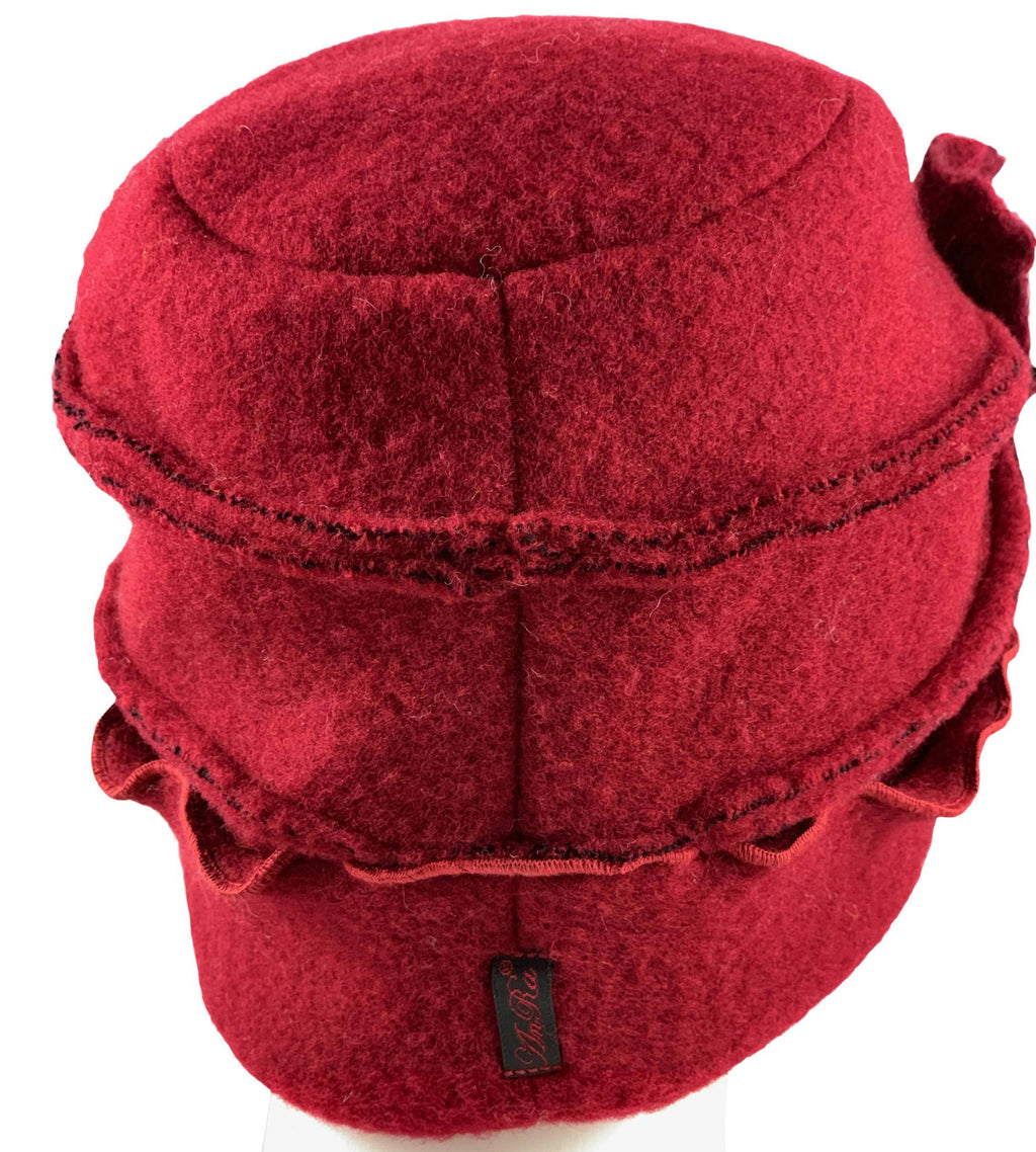 Mütze Wolke rot Rückansicht