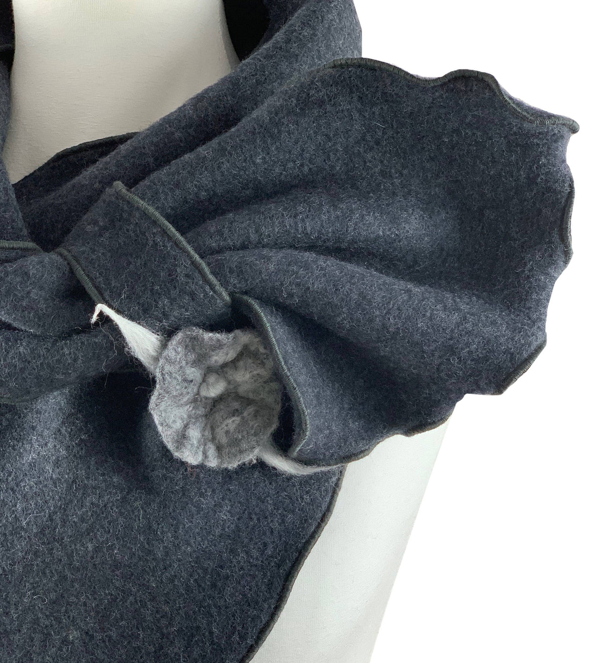 Steckschal Wolke grau Detail