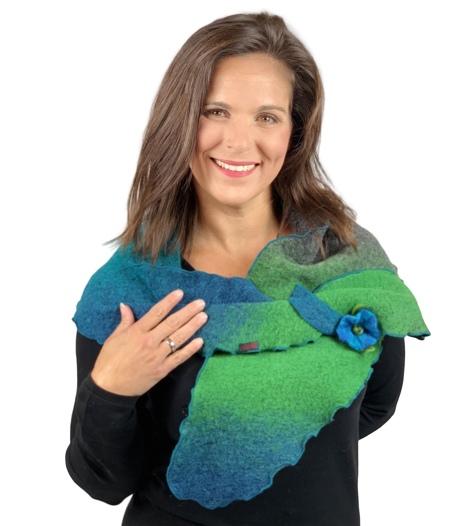 Steckschal XL Fabricia smaragd