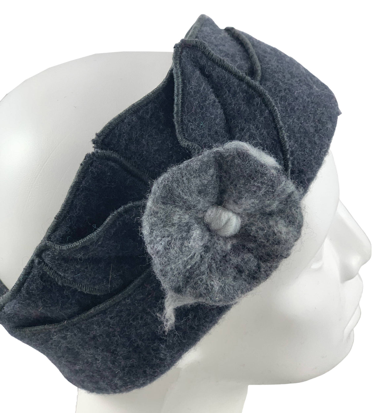 Stirnband Wolke grau Seitenansicht