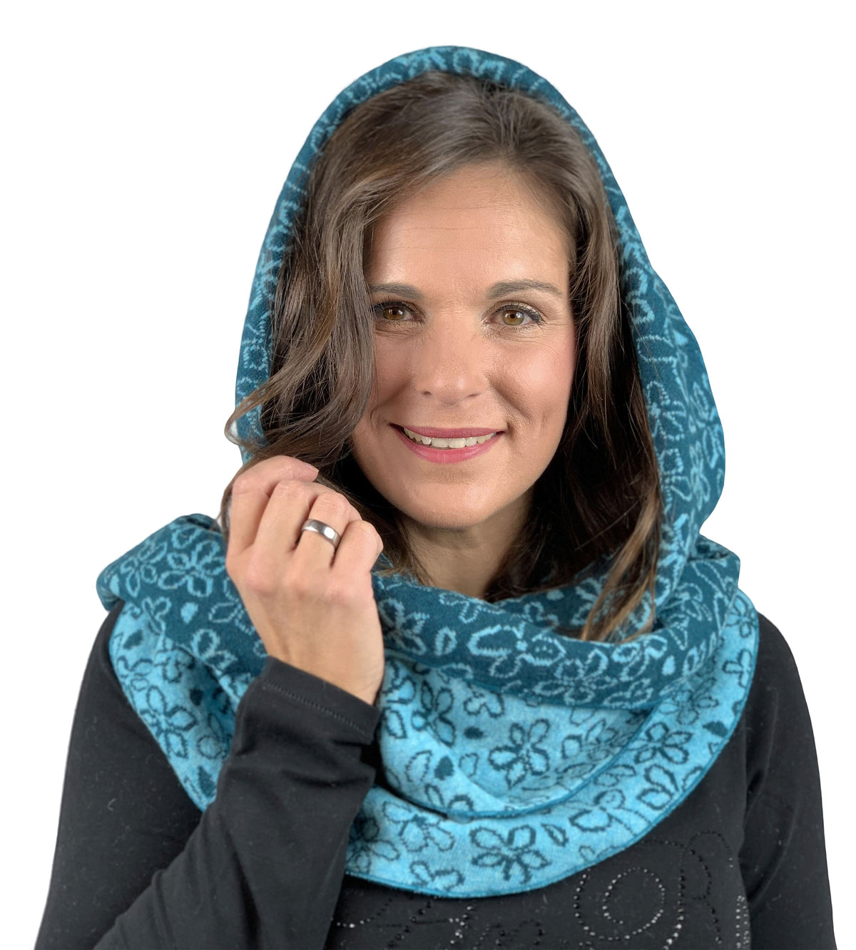 Verwandler Jule blau als Kapuze